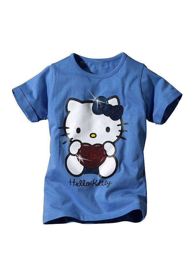 Футболка синего цвета Hello Kitty