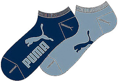 Короткие носки (4 пары) синего цвета Puma